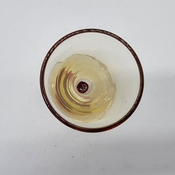 Mid Century Amberina Glass Decanter Set with Glasses - Picture 5 of 7